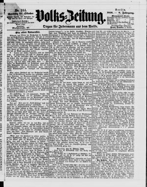 Volks-Zeitung vom 17.10.1858