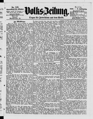 Volks-Zeitung vom 23.10.1858