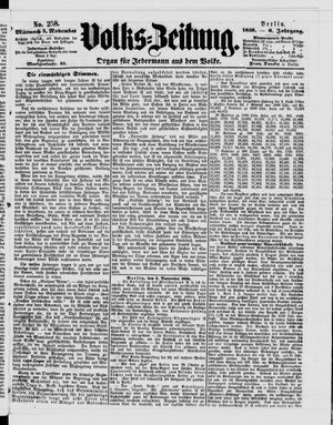Volks-Zeitung vom 03.11.1858