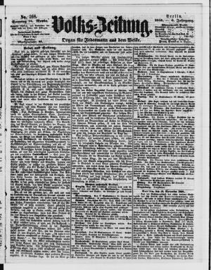 Volks-Zeitung vom 14.11.1858