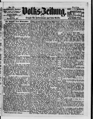 Volks-Zeitung vom 15.01.1859