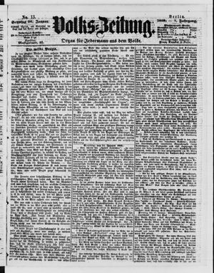 Volks-Zeitung vom 16.01.1859