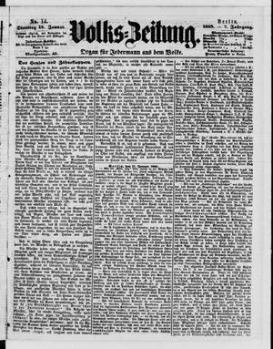 Volks-Zeitung vom 18.01.1859
