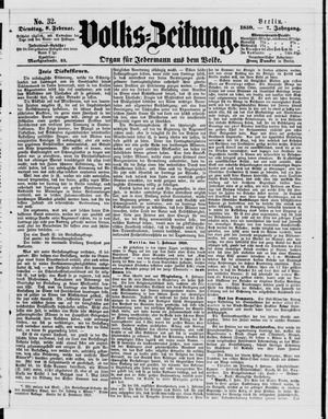 Volks-Zeitung vom 08.02.1859