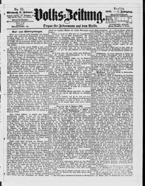 Volks-Zeitung vom 09.02.1859