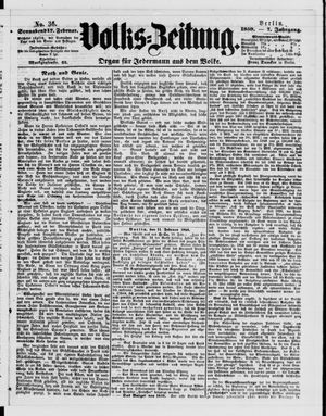 Volks-Zeitung vom 12.02.1859