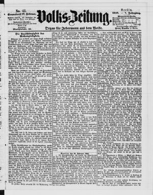 Volks-Zeitung vom 19.02.1859