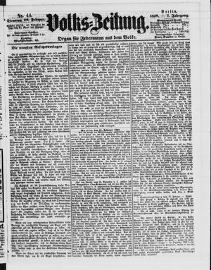 Volks-Zeitung vom 22.02.1859
