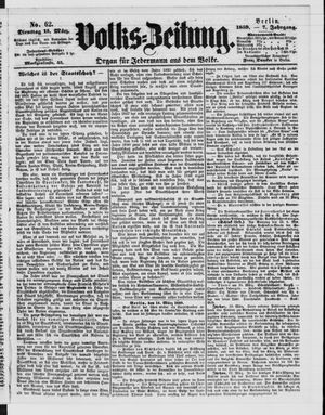 Volks-Zeitung vom 15.03.1859