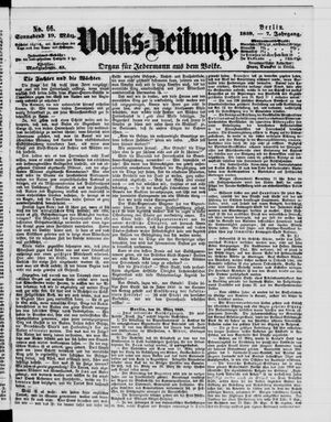 Volks-Zeitung vom 19.03.1859