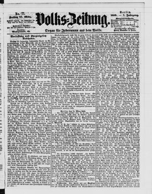 Volks-Zeitung on Mar 25, 1859