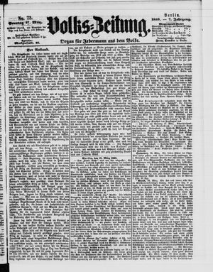 Volks-Zeitung vom 27.03.1859