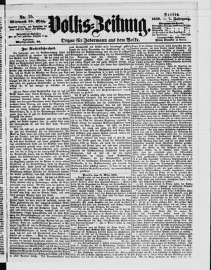 Volks-Zeitung vom 30.03.1859