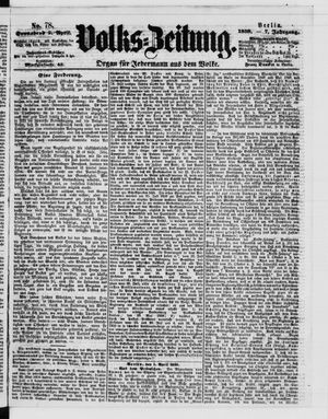 Volks-Zeitung vom 02.04.1859