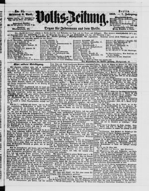 Volks-Zeitung on Apr 6, 1859