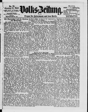 Volks-Zeitung vom 19.04.1859