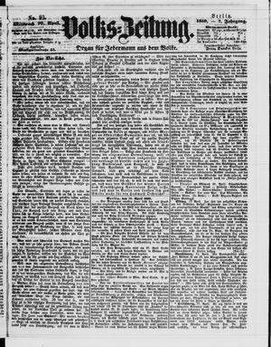 Volks-Zeitung vom 20.04.1859