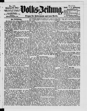 Volks-Zeitung vom 22.05.1859