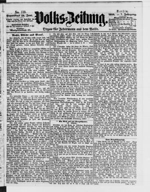 Volks-Zeitung vom 18.06.1859