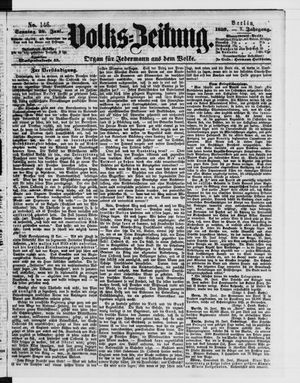 Volks-Zeitung vom 26.06.1859