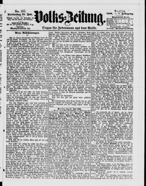 Volks-Zeitung vom 21.07.1859