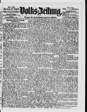 Volks-Zeitung vom 10.08.1859