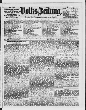 Volks-Zeitung vom 16.08.1859