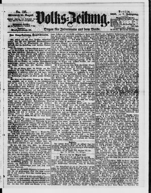 Volks-Zeitung on Aug 24, 1859