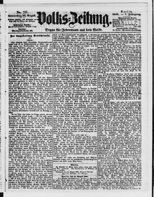 Volks-Zeitung vom 25.08.1859