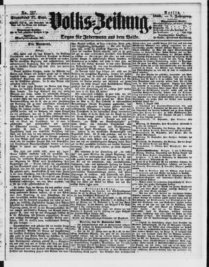 Volks-Zeitung vom 17.09.1859
