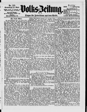 Volks-Zeitung vom 24.09.1859