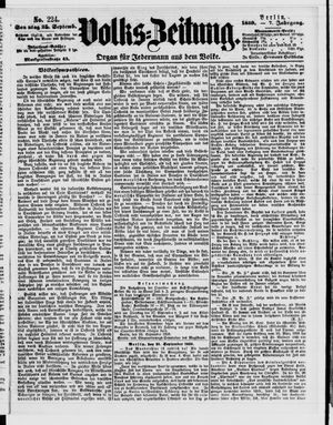 Volks-Zeitung vom 25.09.1859