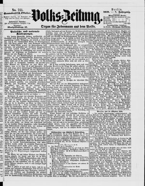Volks-Zeitung vom 15.10.1859
