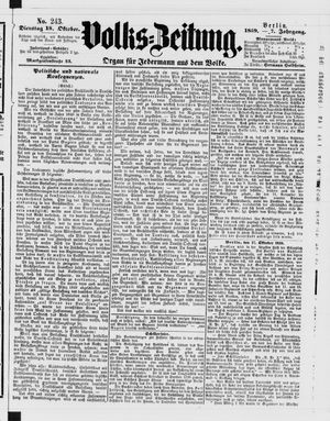 Volks-Zeitung vom 18.10.1859