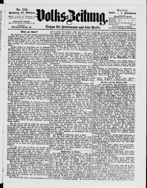 Volks-Zeitung vom 23.10.1859