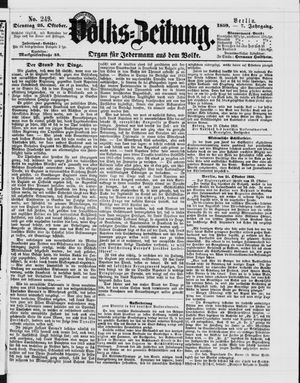 Volks-Zeitung vom 25.10.1859