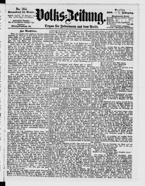 Volks-Zeitung vom 12.11.1859