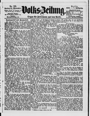 Volks-Zeitung vom 18.11.1859