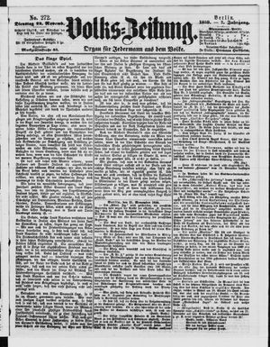 Volks-Zeitung vom 22.11.1859