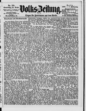 Volks-Zeitung vom 22.12.1859