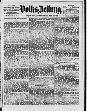 Volks-Zeitung vom 24.12.1859