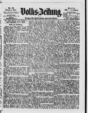 Volks-Zeitung vom 08.04.1860