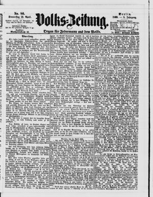 Volks-Zeitung vom 12.04.1860