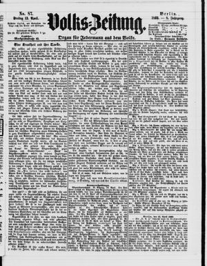 Volks-Zeitung vom 13.04.1860