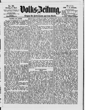 Volks-Zeitung vom 17.04.1860