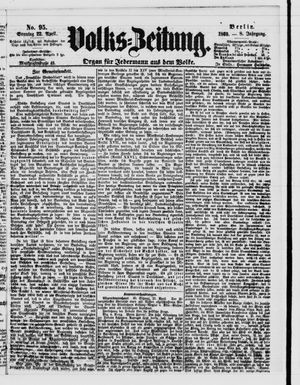 Volks-Zeitung vom 22.04.1860