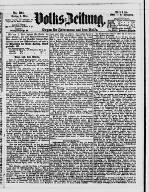 Volks-Zeitung vom 03.05.1860