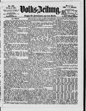 Volks-Zeitung vom 11.05.1860