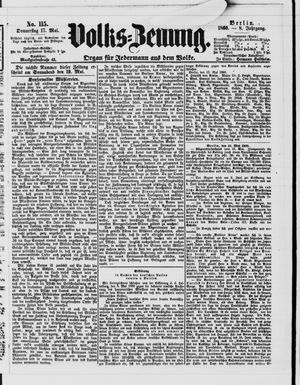 Volks-Zeitung vom 17.05.1860