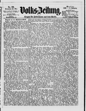 Volks-Zeitung vom 19.05.1860